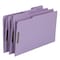 Smead Folders, 2 Fasteners, 1/3 AST Tab Cut, Lgl, 50/BX, Lavender PK SMD17440 - alternate 1